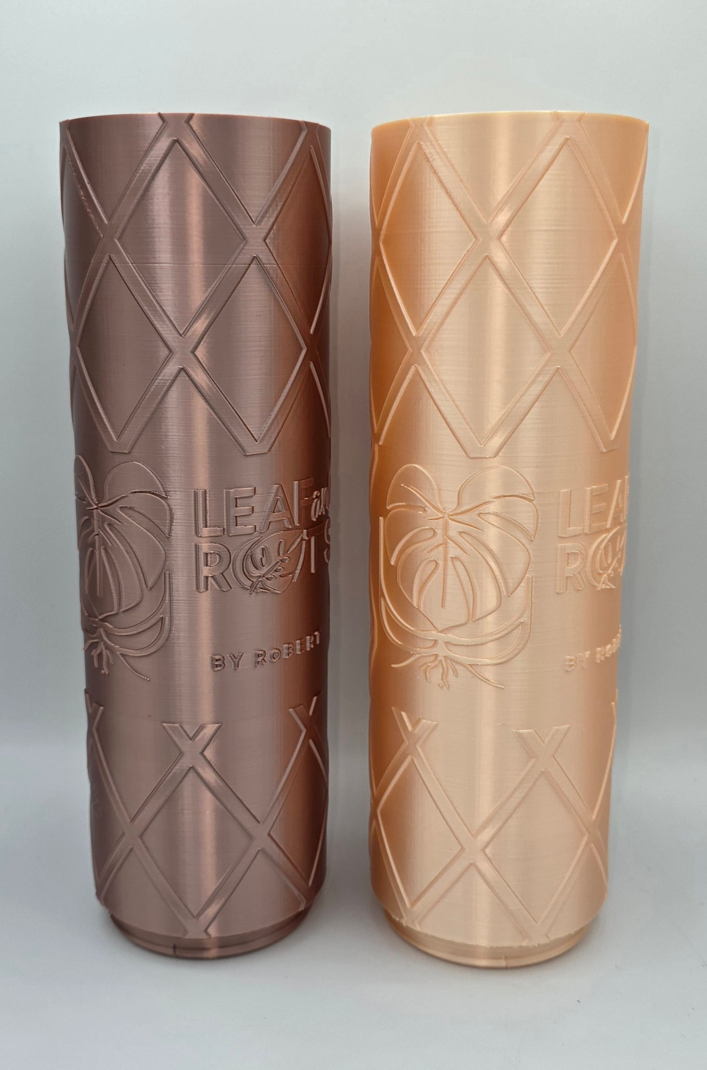 Tropfbewässerung XXL für Moosstab Wurzelturm 2.0 | Glänzend Rosé Gold & Champagner