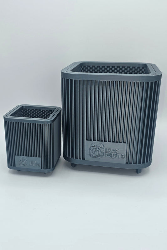 AirRoot Selbstbewässerungstopf Glänzend Titan Grau